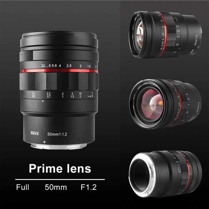 Actual product image Meike 50mm f/1.2 Canon RF (Canon RF, APS-C / DX)