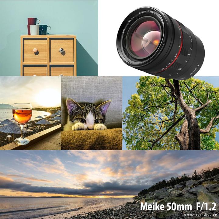 Actual product image Meike 50mm f/1.2 Canon RF (Canon RF, APS-C / DX)