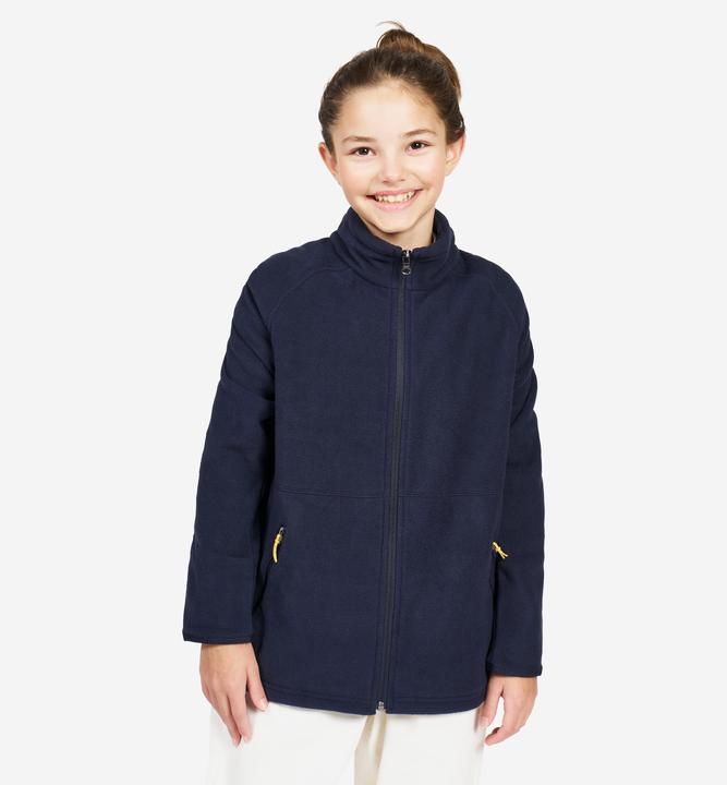 Tribord Fleecejacke Segeln Kinder warm 100 blau/schwarz (6, 7, 8)