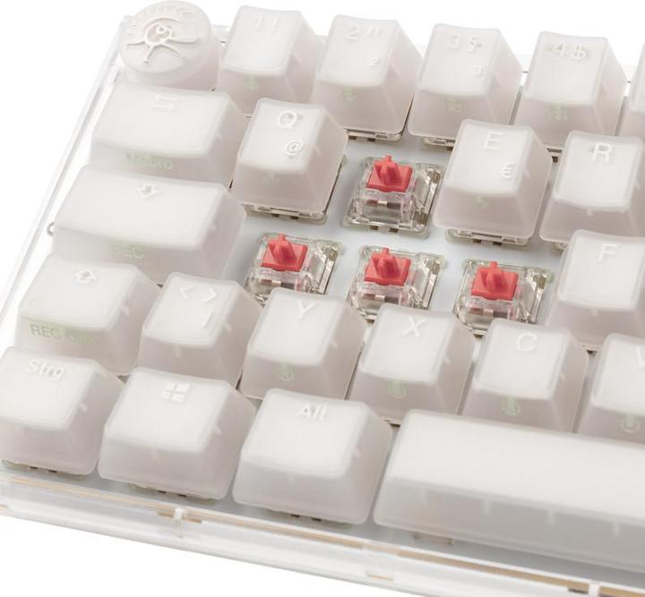 Actual product image Ducky One 3 Aura White SF Gaming Keyboard, RGB LED - MX-Silent-Red (DE, Cable)