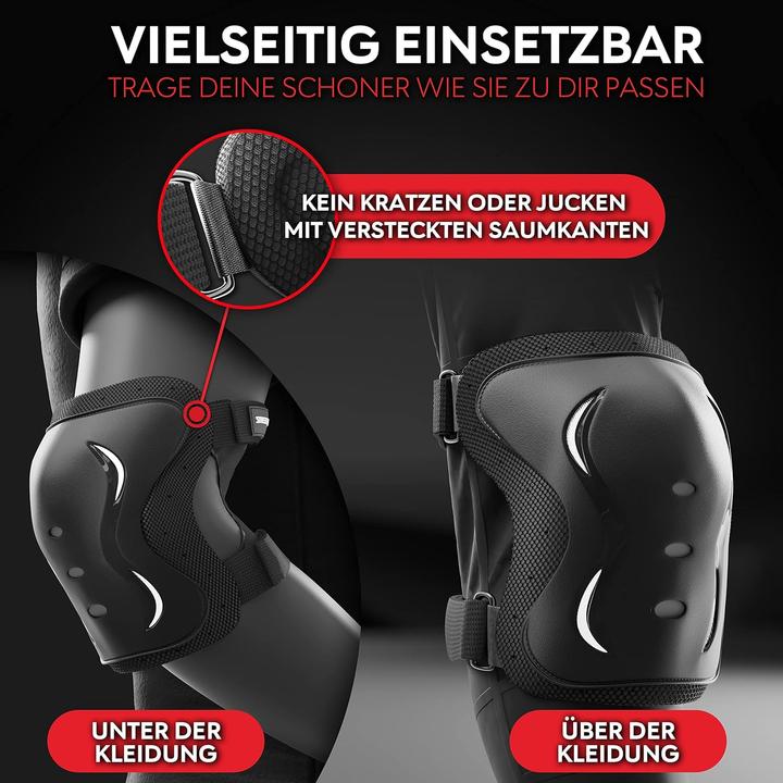 Image du produit Skatewiz Kit de protections pour skate (XS, Coudes, Genouillère, Protège-poignets, 6 pièces)