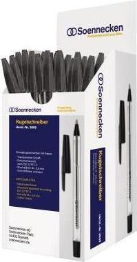 Image du produit Soennecken Stylo à bille jetable 3609 Nr.1 Capuchon noir 50 pcs/paquet (Noir, 50 x)