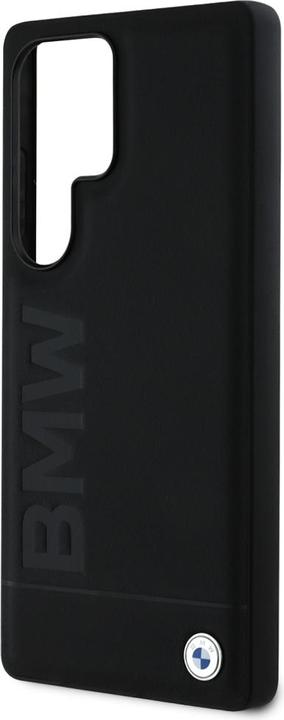 Actual product image BMW Leather Big Wordmark Case for Samsung Galaxy S25 Ultra - Black (Samsung Galaxy S25 Ultra)