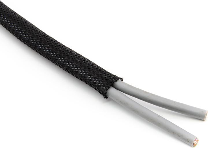 Actual product image Purecrea 1m PET braided hose black 6-19mm (Cable hole, 100 cm)
