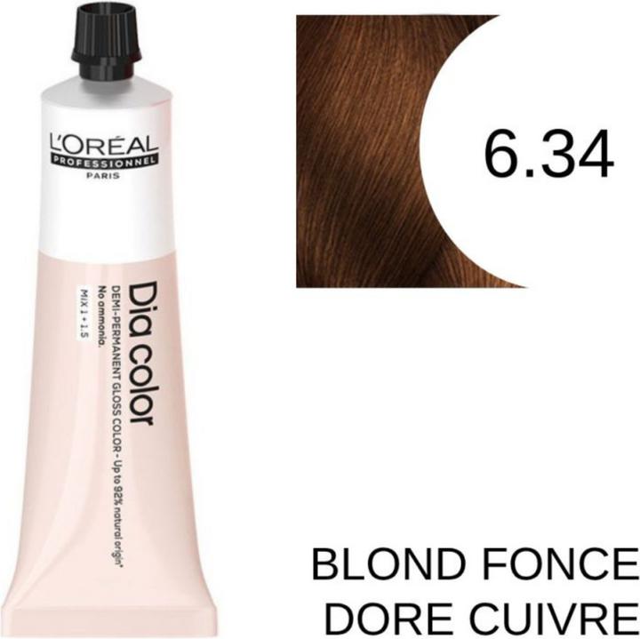 Produktbild L'Oréal Paris Loreal DIA Color 6,34 Dunkelblond Gold Kupfer 60 ml (6.34 - Dunkelblond gold-kupferfarben)