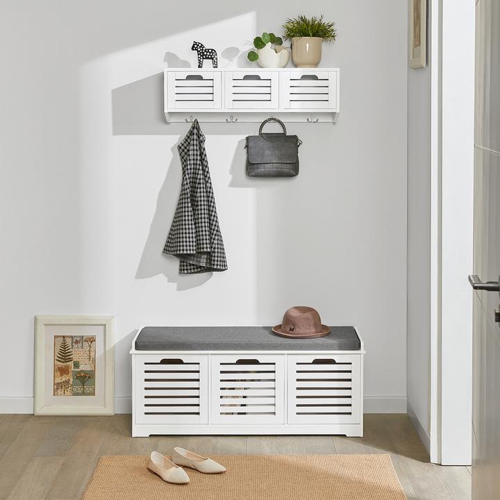 Produktbild SoBuy Schuhbank mit Sitzkissen (105 cm)