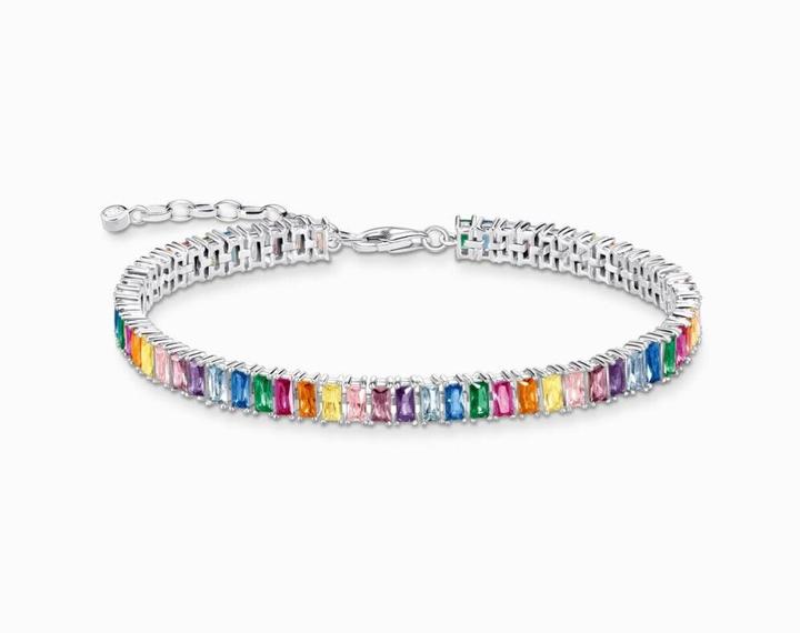 Immagine prodotto Thomas Sabo Bracciale tennis pietre colorate argento (19 cm, Argento 925)