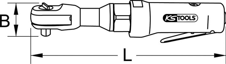 Actual product image KS Tools 1/2" MONSTER high performance air ratchet, 300 rpm, max. 6.3 bar (1/2")
