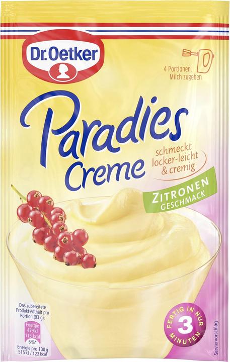 Produktbild Dr. Oetker Paradiescreme Zitrone (72.50 g)
