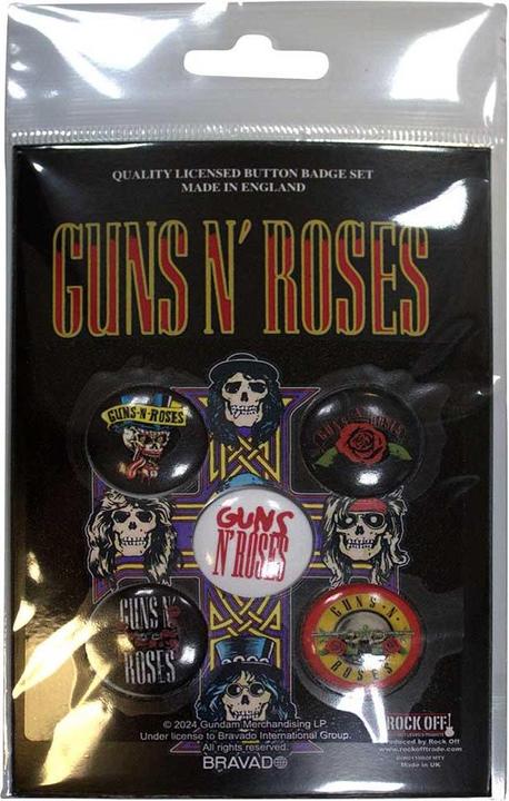 Guns N Roses Abzeichen Bullet Logo 5erPack Kunststoff Metall