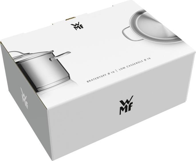Productafbeelding WMF Kookpot Koekenpan Inductie 16cm Glazen Deksel 1,5l Diadem Plus Roestvrij Staal (16 cm, Braadpan + kasserol, Steelpan, Roestvrij staal)
