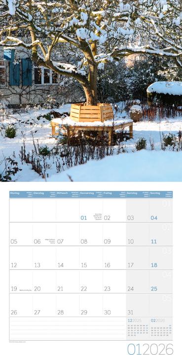 Produktbild In meinem Garten Kalender 2026 - 30x30 (30 x 30 cm, Harter Einband, Deutsch, Französisch, Englisch, Italienisch)
