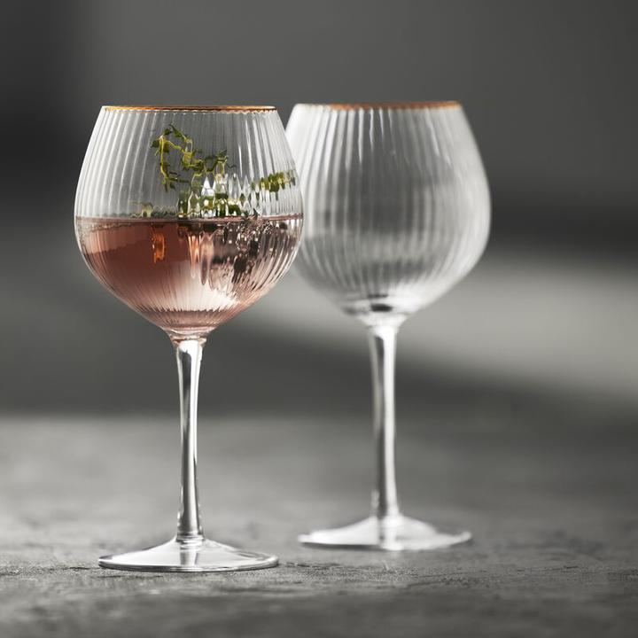 Image du produit Lyngby 65 cl - Verre - Transparent/guldkant (6.50 dl, 4 x, Verres à gin)