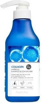 Actual product image Farm Stay FARMSTAY Collagen Water Full Shampoo & Conditioner 2in1 530ml (530 ml, Liquid shampoo)
