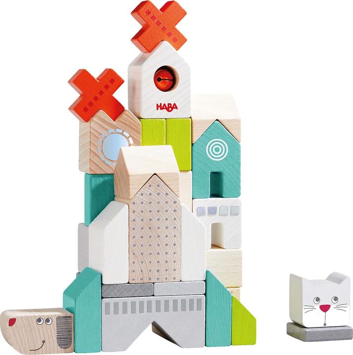 Actual product image Haba Building blocks dog and cat