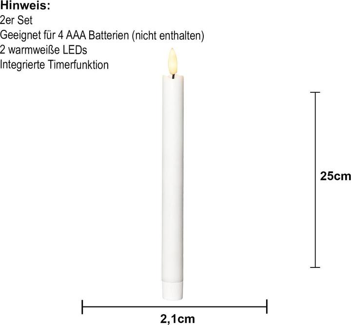 Nutritional values and ingredients Star Trading Dinner candle (2 x)