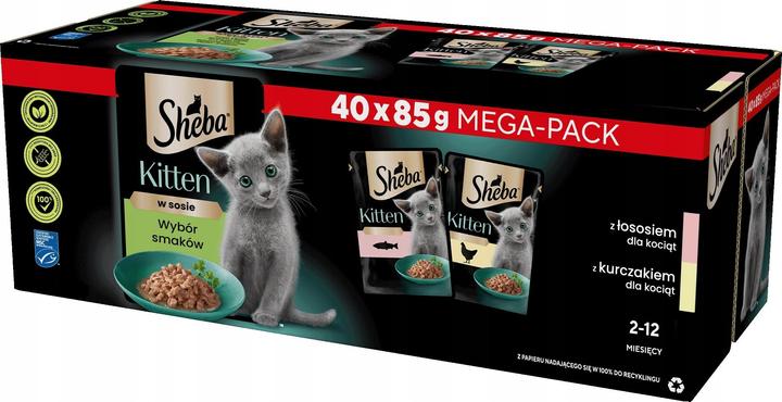 Sheba Kitten Sauce (Welpe + Kitten, 40 Stk., 3400 g)