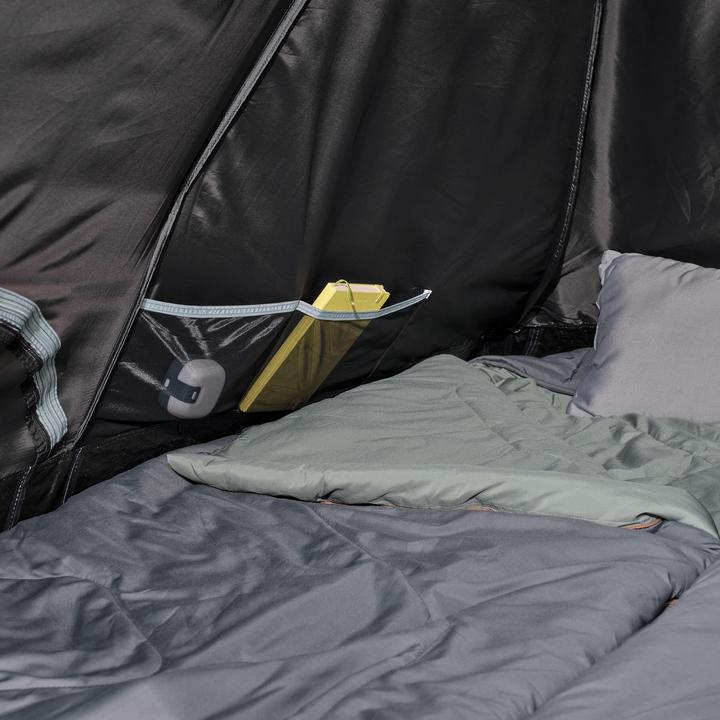 Immagine prodotto Quechua Tenda familiare con pali Fresh & Black - Arpenaz 5.2 per 5 persone 2 cabine (Tenda a tunnel, 16.70 kg, 5 persone)