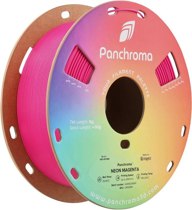 Actual product image Polymaker Panchroma™ PLA Neon (PLA, 1.75 mm, 1000 g, Multicoloured)