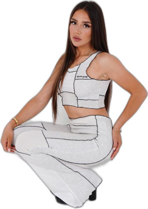 Actual product image Sixth June ' crop top t-hirt ixth june mix fabric (S)