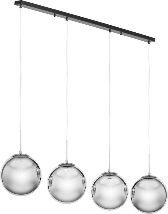 Produktbild Uniprodo Pendelleuchte 4 Leuchtmittel E27 40 W Rauchglas Hängelampe Hängeleuchte (E27)