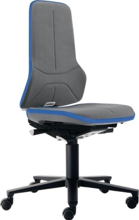 Image du produit Bimos Siège de travail Neon roulettes tissu Supertec gris bleu 450-620 mm