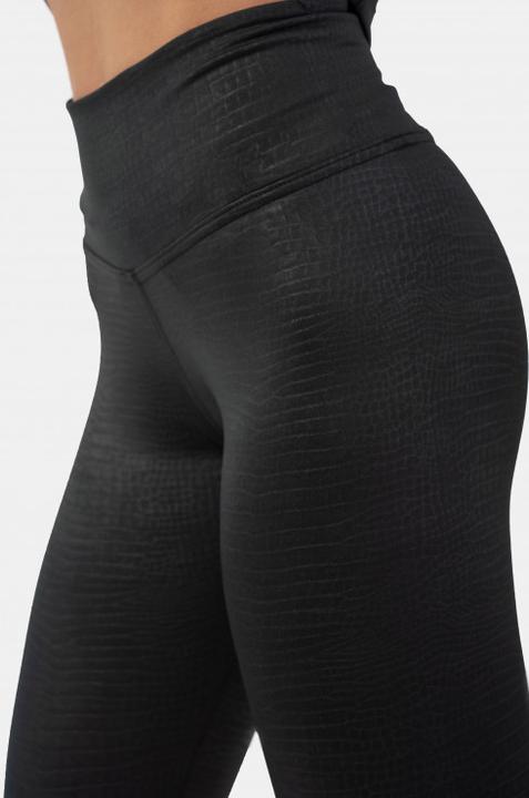 Actual product image Nebbia Python SnakeSkin High-Waist Leggings 407 black (XS)