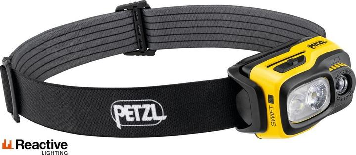 Petzl E810AB00 SWIFT RL Stirnlampe, schwarz/gelb (1100 lm)