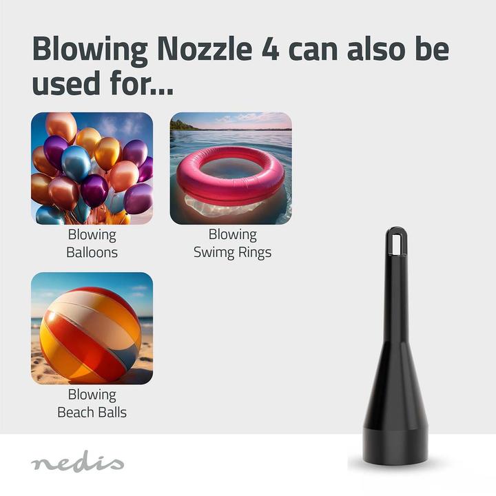 Actual product image Nedis Handstaubsauger | Luftgebläse | 90 W | Wiederaufladbar | Nass / Trocken | Li-Ion | Schwarz