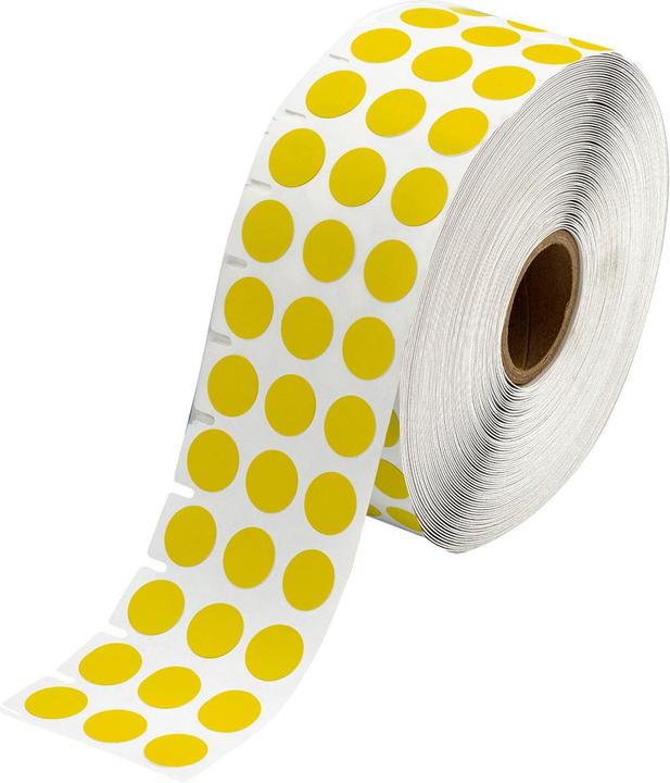Productafbeelding Brady BPT-602-499YL, nylonweefsel, geel, mat, diameter 9,53 mm (afdeklabel), permanent, 3-ba