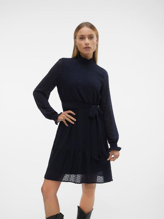 Actual product image Vero Moda Vmluna Ls High-Neck Short Dress Wvn Exp Dress (S)