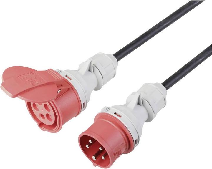 Sygonix SY-5245022 Stroomverlengkabel 16 A Zwart 25 m weerbestendig (25 m, CEE 16/5)