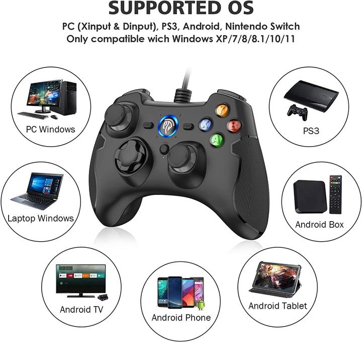 Produktbild EasySMX ESM-9100-BLA (Switch, Android, PC, Steam Machine, PS3)