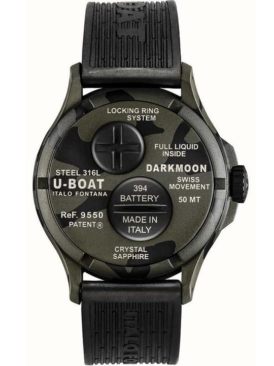Immagine prodotto U-Boat 9550 Orologio da uomo Darkmoon Grey Camouflage 44mm 5ATM (Orologio sportivo, 44 mm)