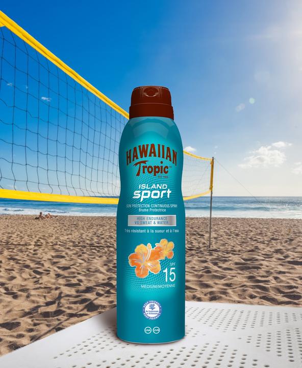 Produktbild Hawaiian Tropic ISLAND SPORT ultra-light SPF15 spray 220 ml (Sonnenspray, SPF 15, 220 ml)