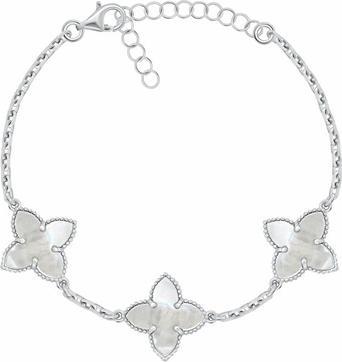Brilio Silver - Charming silver bracelet Flowers BRC192W