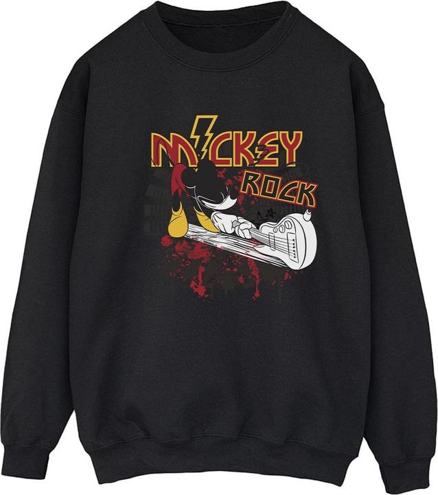 Disney Mickey Mouse Smash Guitar Rock Sweatshirt (L)