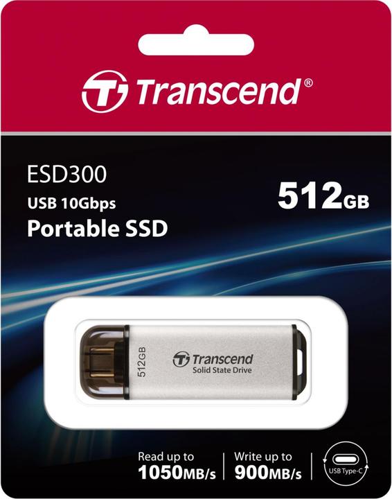 Actual product image Transcend ESD300 (512 GB, USB-C)