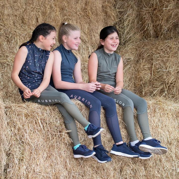 Actual product image Aubrion Children/Kids Rhythm Mesh Horse Riding Tights (140)