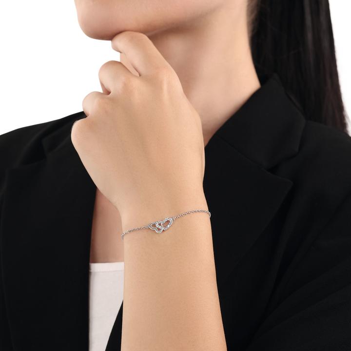 Actual product image zz_ArchivedByPCD_Amor Schmuck_zu_Amor Amor Armschmuck für Damen, 925 Sterling Silber, Zirkonia synth. | Herz (20 cm, Silver 925)