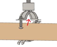 Actual product image Fischer 500719, Pipe clamp, Steel, 48 - 56 mm, 3.81 cm (1.5"), Zinc steel, 1 kN
