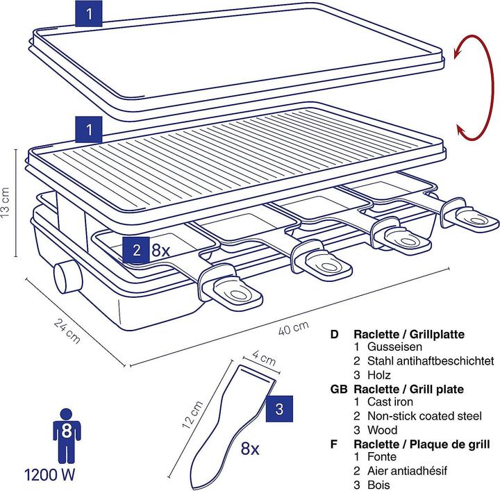Produktbild Kela Raclette/Grillplatte Geneva