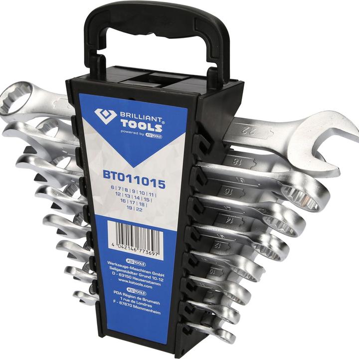 Produktbild Brilliant Tools Schlüsselsatz (18 mm, 10  mm, 15 mm, 13 mm, 17 mm, 22 mm, 12 mm, 14 mm, 19 mm, 11 mm, 16 mm)