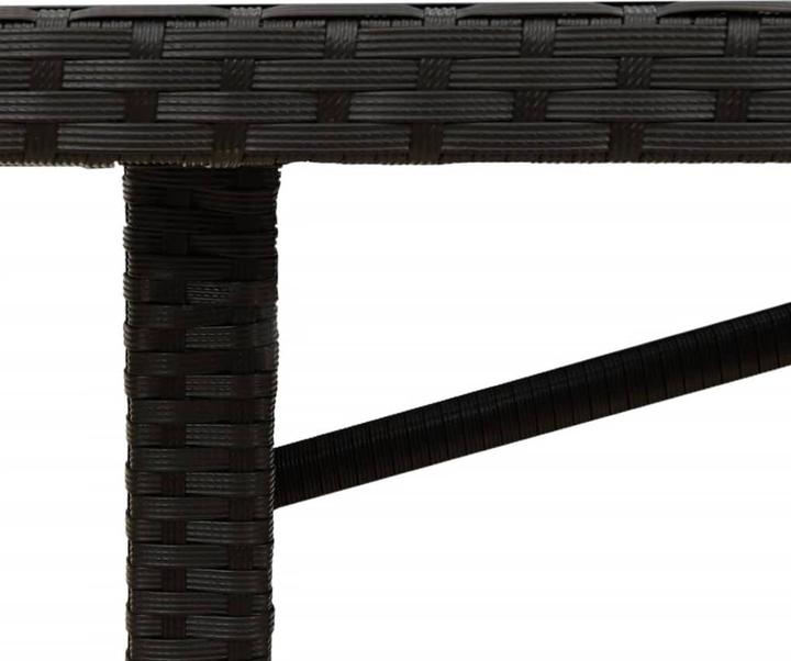 Produktbild VidaXL Gartentisch Esstisch Terrassentisch mit Holzplatte Schwarz Poly Rattan (80 cm)