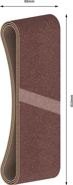 Image du produit Bosch Professional Zubehör PRO X440 bande abrasive, 65 x 410 mm, G60, G80, G100, 3 pcs. (60, 80, 100)