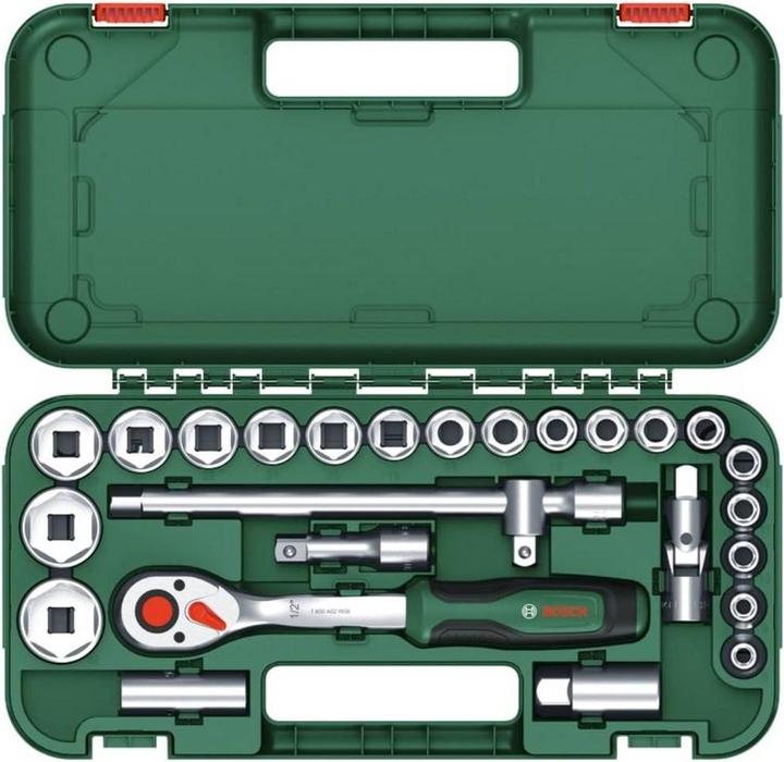 Bosch Professional Ratschen-Set (8 mm, 9 mm, 10  mm, 11 mm, 12 mm, 13 mm, 14 mm, 15 mm, 16 mm, 17 mm, 18 mm, 19 mm, 20 mm, 21 mm, 22 mm, 24 mm, 27 mm, 30 mm, 32 mm)