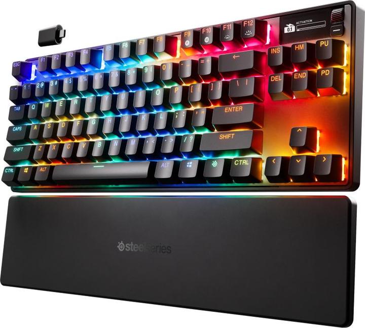 Immagine prodotto SteelSeries | Tastiera da gioco | Apex Pro TKL Gen 3 | Layout USA | Bluetooth | Nero | 2,4 GHz / Bluetooth / (US, Cablato, Senza fili)