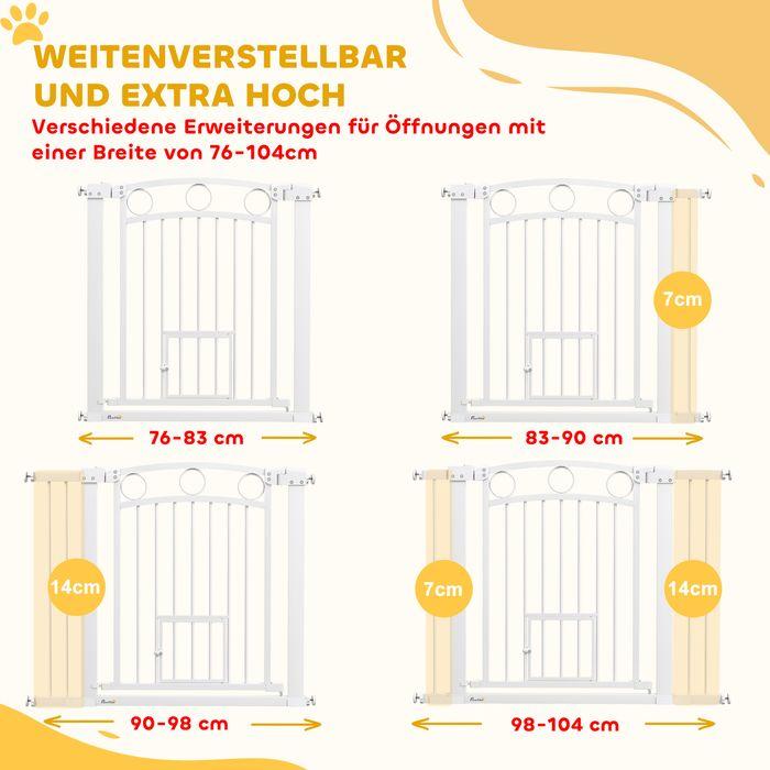 Produktbild Swisshandel24 Türschutzgitter, 76-104 cm Treppengitter, Treppenschutzgitter, Treppenschutz (76 cm)