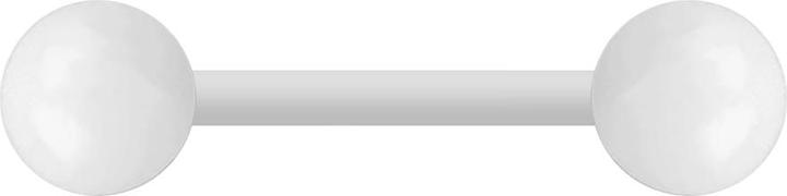 Immagine prodotto Star Piercing Barbell bianco con due palline (Bioflex, senza ottone)