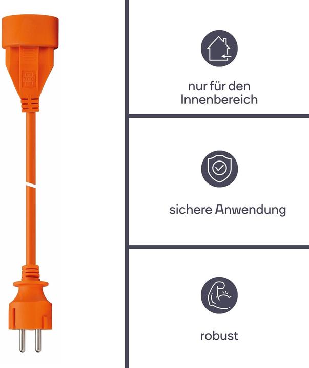Produktbild Perel VERL?NGERUNGSKABEL - 40 m - ORANGE - 3G1.5 - SCHUTZKONTAKT (DEUTSCHES SYSTEM) (40 m)